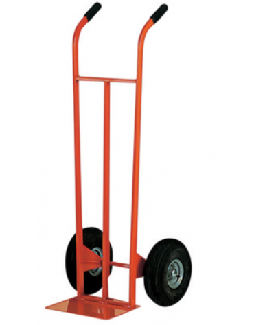 Carrello portacasse - 2 ruote pneumatiche cerchio acciaio Ø 300 - cm 49x125