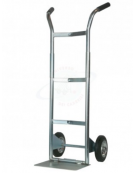 Carrello pieghevole zincato - 2 ruote in  gomma industriale Ø CM 20 - cm 49x120h