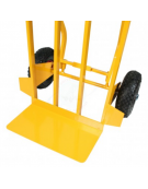 Carrello per corriere  a doppia impugnatura 2 ruote pneumatiche cerchio acciaio Ø cm 26 - cm 63x58x126h