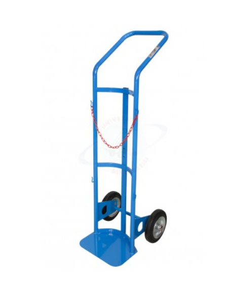 Carrello portabombola monoposto -  lt.40/50 2 ruote gomma piena Ø cm 20 - cm 44x40x125h