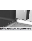 Armadio refrigerato monoblocco  inox a bassa temp. 2 prt cm 142x80x203h