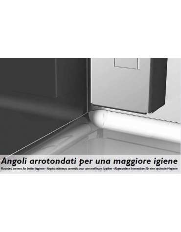 Armadio refrigerato monoblocco  inox a bassa temp. 2 prt cm 142x80x203h