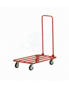 Carrello con pianale in tubolare con manico pieghevole 4 ruote girevoli Ø cm 8 cm 40x60x78h