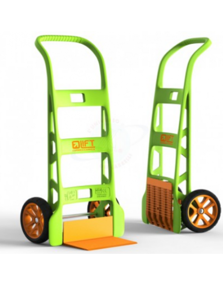 Carrello tecnopolimero fibrorinforzato - colore verde - cm aperto: cm 55x50,8x116,8h