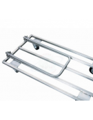 Carrello a pianale allungabile in acciaio alimentare AISI 304 4 ruote(2 fisse 2 girevoli) Ø cm 12,5 - cm max 50x105x105h