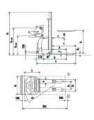 Sollevatore semovente,  sollevamento a cm 290 - Portata Kg 1.200