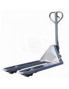 Transpallet acciaio inox AISI316 resistente acidi - comando a leva a 3 posizioni - forche cm 54x115 - portata Kg. 2000