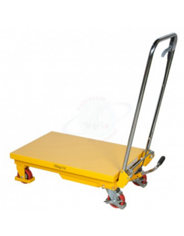 Piattaforma elevatrice carrellata,  150 Kg, piano di carico in lamiera liscia cm 70x45