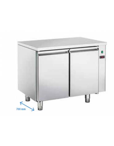 Tavolo GN1/1 refrigerato remoto in acciaio inox, refrigerazione ventilata  - mm 1040x700x850h