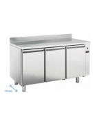 Tavolo GN1/1 refrigerato remoto in acciaio inox con alzatina, refrigerazione ventilata  - mm 1500x700x950h