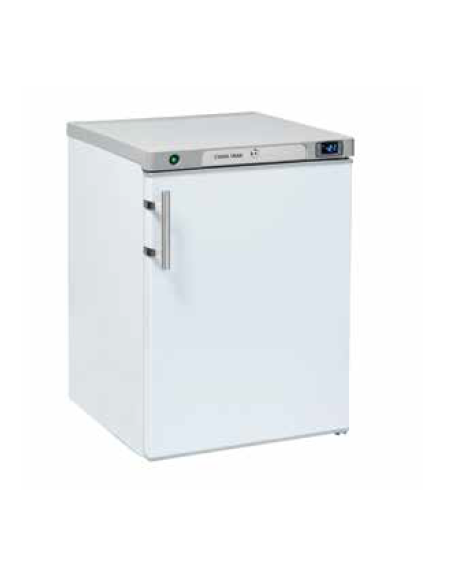 Armadio refrigerato negativo bianco con interno in ABS - 2 ripiani evaporatore fissi - mm 598x623x838h