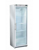 Armadio refrigerato inox porta con doppio vetro di sicurezza temperato, con interno in ABS - mm 600x625x1875h