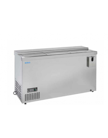 Frigorifero orizzontale a pozzetto in acciaio inox  - refrigerazione statica - mm 1500x579x862h