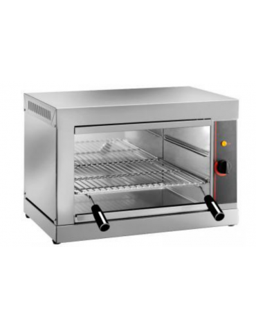 Salamandra in acciaio inox -  2200 Watt -  griglia cm 41x35 - cm 56x36x39h