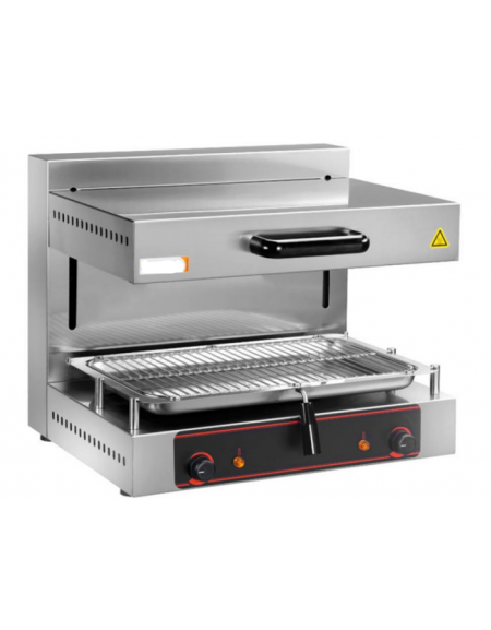 Salamandra in acciaio inox -  4000 Watt -  griglia cm 50x30 - cm 60xP48xH50h