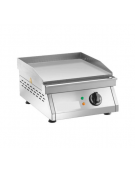 Fry top elettrico da banco in acciaio inox - piastra liscia singola - potenza 3000 W - cm 40x50x20h