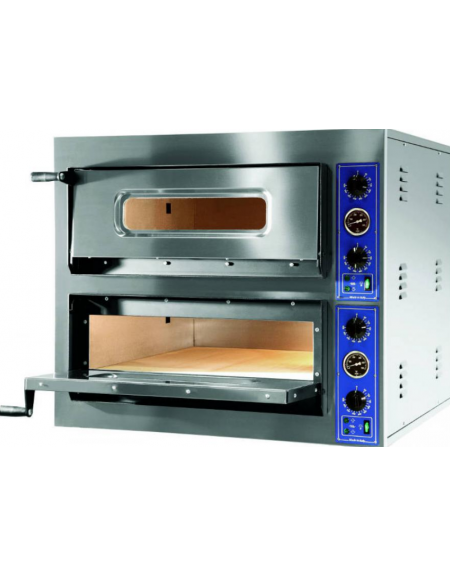 Forno piazza in acciaio inox a camera  doppia - 12000 W - mm  L1010xP850xH750