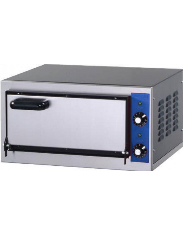 Forno pizza elettrico in acciaio inox a camera singola di cottura - 2200 W  - mm 405Lx405Px110H 