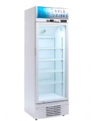 Armadio refrigerato statico ad 1 porta battente in vetro - temp da + 2° C/ + 8° C - 238 litri - L 550 mm x P 605 mm x H 1770 mm