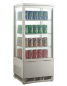 Espositore refrigerato per bibite - 2 porte a vetri curvi, temp. da 0° C/ + 12° C - 98 litri - L 428 mm x P 430 mm x H 1110 mm