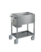 Carrello termico bagnomaria in acciaio inox 18/10 AISI 304 -  termostato digitale - cm 71x45x90h