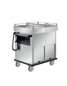 Carrello termico bagnomaria vasche separate coperchi scorrevoli 3x1/1GN - in acciaio inox 18/10 AISI 304-  cm 85x70x110h