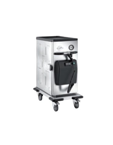 Carrello thermobox riscaldato in acciaio inox 18/10 AISI 304 - cm 48,5x80,5x98h