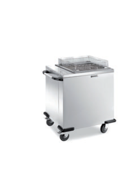 carrello elevatore cesti neutro in acciaio inox 18/10 - 6/9 cesti - cm 74,5x74,5x90h