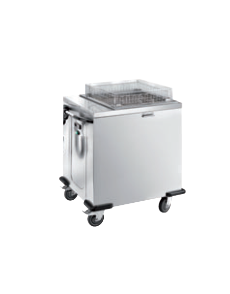 carrello elevatore cesti calso in acciaio inox 18/10 - 6/9 cesti - cm 80xx74,5x90h