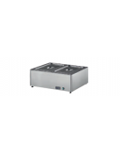 Tavola calda bagnomaria inox 18/10 AISI 304 con rubinetto di scarico - (GN ESCLUSE) - 2 GN 1/1 h 150 mm - mm 700x580x300h