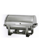 Chafing disch in acciaio inox con coperchio ribaltabile ad apertura lenta - teglia GN 1/1 - mm L630xP370xH400