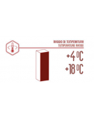 Vetrina per vini ventilata - 1 porta - capacità 119 Lt - temperatura +5°C+20°C - mm 595x710x1270h