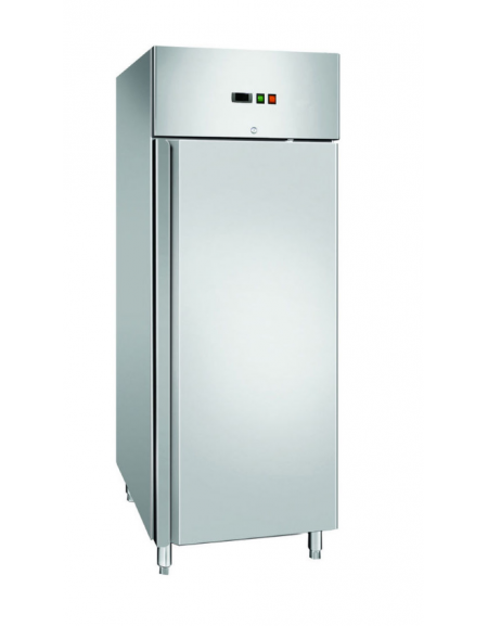 Armadio refrigerato in acciaio inox AISI 304 ventilato GN 2/1 - capacità 650 Lt. - temp. -2° +8°C -mm 740x830x2010h