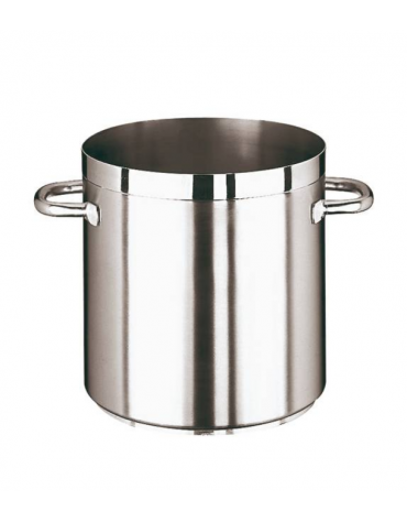 Pentola in acciaio inox con fondo termodiffusore sandwich a tre strati -  Ø cm 16 -  h cm 16 - Litri 3,2