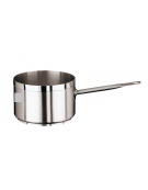 Casseruola alta ad 1 manico in acciaio inox con fondo termodiffusore sandwich a tre strati -  Ø cm 24 -  h cm 15 - Litri 6,5