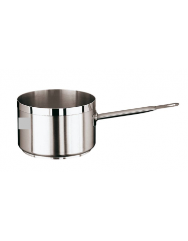 Casseruola alta ad 1 manico inox con contromaniglia - fondo termodiffusore sandwich a 3 strati - Ø cm 28- h cm 17,5-Lt. 10,8