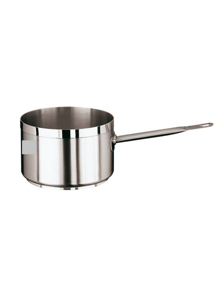 Casseruola alta ad 1 manico inox con contromaniglia - fondo termodiffusore sandwich a 3 strati - Ø cm 32- h cm 19,5-Lt. 15,7