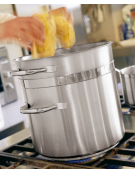 Colapasta 2 manici in acciaio inox per pentola -  Ø cm 24 -  h cm 26,5