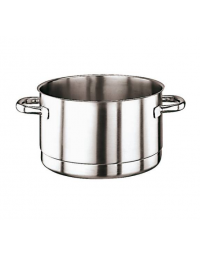 Inserto a vapore 2 manici in acciaio inox con fondo forato per pentola bassa -  Ø cm 32 -  h cm 19