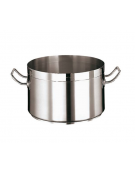 Casseruola alta in acciaio inox con fondo termodiffusore sandwich a tre strati -  Ø cm 24 -  h cm 15 - Litri 6,5