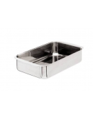 Lasagnera rettangolare in acciaio inox per forno - dimensioni cm 30x18x6h