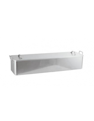 Pesciera in acciaio inox, 2 maniglie - completa di griglia e coperchio - cm 60x20x14h - lt. 14