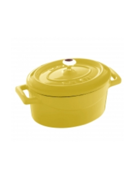 Casseruola in ghisa con manicatura ghisa e inox - colore rosso - Ø cm 10 -  Litri 0,35 - 1 pozione di 1,5 Kg.