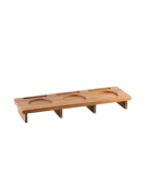 Supporto in legno per casseruola in ghisa tonda da ø 10 cm - dimensioni: cm 49x16