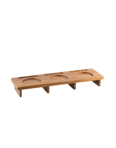 Supporto in legno per casseruola in ghisa tonda da ø 10 cm - dimensioni: cm 49x16