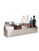 Rastrelliera bar in acciaio inox - dimensioni 56x10,5x15,5h - 6 bottiglie