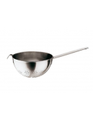 Colapasta tronco conico in acciaio inox con 2 maniglie - Ø cm 24x12h - litri 3,5