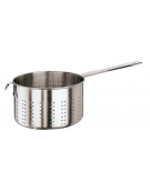 Colapasta tronco conico in acciaio inox con 2 maniglie - Ø cm 24x12h - litri 3,5