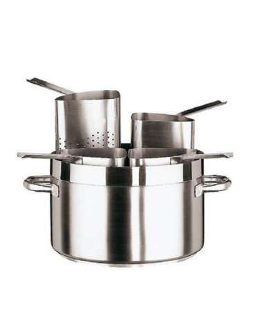 Colapasta 1/4 in acciaio inox con manico - Ø cm 36x23h - litri 5,5