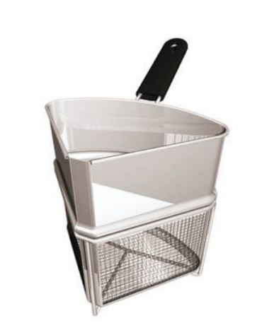 Colapasta 1/4 in acciaio inox con manico - Ø cm 40x26h - litri 7,5